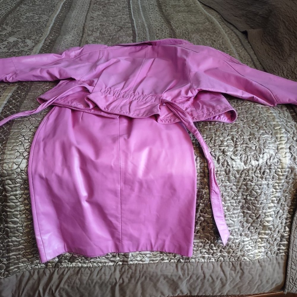 Leather Skirt & Jacket